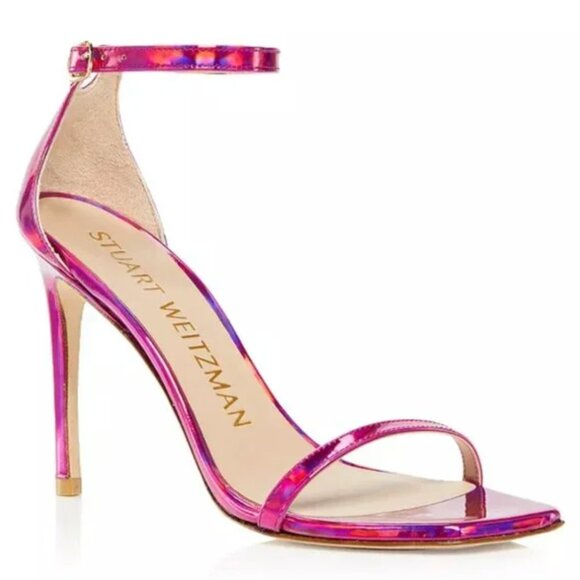 Stuart Weitzman Nudistcurve 100 Ankle Strap High Heel Sandals Size 7 - Picture 1 of 8